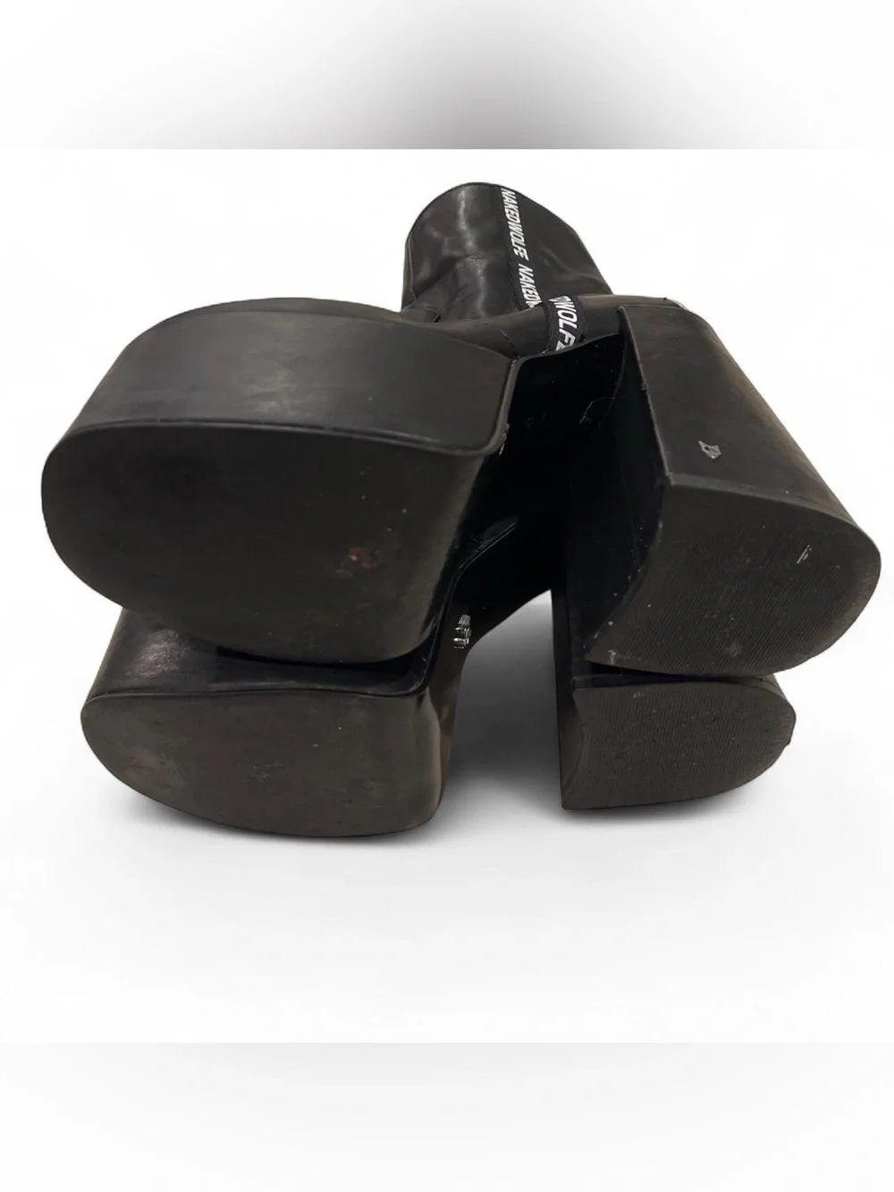 Naked Wolfe Black 130mm Posh Boots Middle Ground - Size US 5
